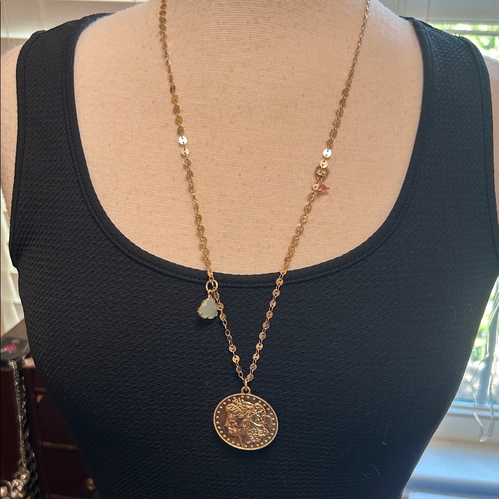 Park Lane Gold Coin Pendant Necklace